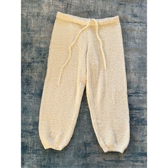 Skims Cozy Fluffy Knit Jogger Lounge Pants in Bone Size 2X / 3X - Picture 1 of 5